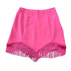Altar'd State Fringe Western Mini Skirt | Hot Pink | Size Medium